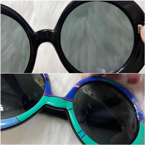 🔥 🕶 EMILIO PUCCI 1960s Vintage Round Sunglasses - Picture 5 of 6